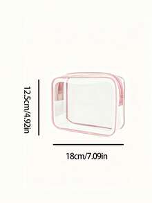 Clear Toiletries Bag, Beach Travel Makeup Cosmetic Pouch, Water Repellent Pvc Airport Airline Friendly Accessories Bag, Multi-Functional Transparent Toiletry Case For Liquids, Portable Lightweight Zipper Pouch, Four Colors Available, Leak-Proof See-Through Cosmetics Organizer - Multicolor - View 10