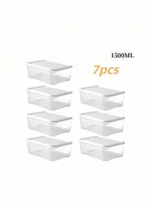Hộp đựng thực phẩm bằng nhựa trong suốt, có thể xếp chồng lên nhau, dung tích 1500ml và 2000ml, kín hơi, thích hợp để bảo quản trong tủ lạnh, tủ đựng thực phẩm, đựng thức ăn thừa, đồ ăn nhẹ, đồ ăn mang đi dã ngoại và sắp xếp nhà cửa. Nắp đậy kín, chống rò rỉ, an toàn khi sử dụng trong máy rửa chén và tủ đông. - Nhiều màu - Xem 11