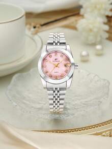 RICECGO Rhinestone Decor Quartz Watch With Calendar, Elegant And Exquisite, Suitable For Daily Wear And Light Business Occasions For Women - Silver - View 14
