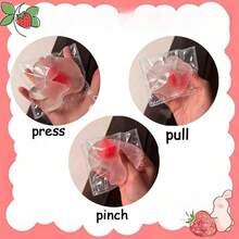 Super Doux Jouet Squishy Mochi Fraise, Jouet Anti-Stress à Rebond Lent, Jouet Kawaii en Silicone à Presser, Jouet Sensoriel Anti-Anxiété pour Enfants et Adultes, Jouet de Bureau, Faveur de Fête et Cadeau - Multicolore - Voir 9