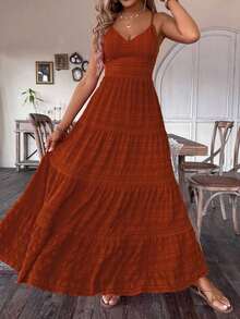 Vestido blanco vintage con estilo campestre, con volantes y parches, ideal para invitados de boda o cumpleaños, con lazo para mujeres - Naranja - Ver 7