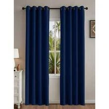 1 Piece Thermal Blackout Curtain 135x225 Cm, Total Light And UV Ray Blocking, Noise And Temperature Insulation, Ideal For Bedroom, Living Room Or TV Room - 藏青色 - 查看 10