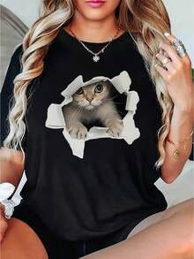 Women T-Shirts - Black - View 1