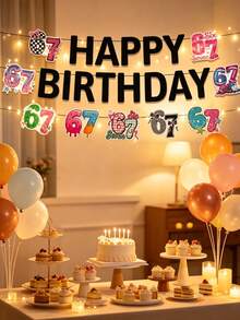 35件套益智游戏主题生日派对装饰套装（6、7字谜），包含悬挂式螺旋装饰，是完美的生日主题气球装饰，适用于房间、家居、婚礼、父亲节、客厅墙面、教师节、毕业礼物等场合。 - DS - 查看 3