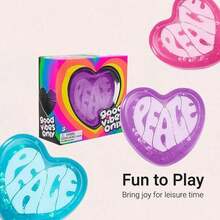 NEE DOH Love Pinch Music, Love Shape Daily Decompression And Decompression, Soft Feel And Slow Rebound, Fun Portable Toy - Màu xanh lam - Xem 5