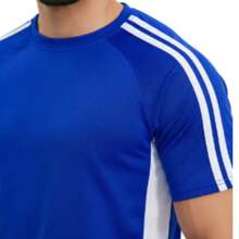 Men's Dry Fit Slim Fitness T-Shirt For Gym, Training, And Running - 寶藍色 - 查看 4