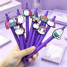 Bộ 10 bút bi hình mèo dễ thương, bút bi màu tím, bộ văn phòng phẩm học đường, đồ dùng văn phòng phẩm, thích hợp cho năm học mới và mùa tựu trường, đồ dùng văn phòng phẩm hoàn hảo. - Nhiều màu - Xem 1