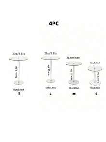 Giá đỡ bánh tròn bằng acrylic trong suốt, giá đựng bánh cupcake trong suốt, giá trưng bày bánh ngọt, bánh kẹo, thích hợp cho bàn tráng miệng, tiệc sinh nhật, sự kiện cưới. - trong suốt - Xem 10