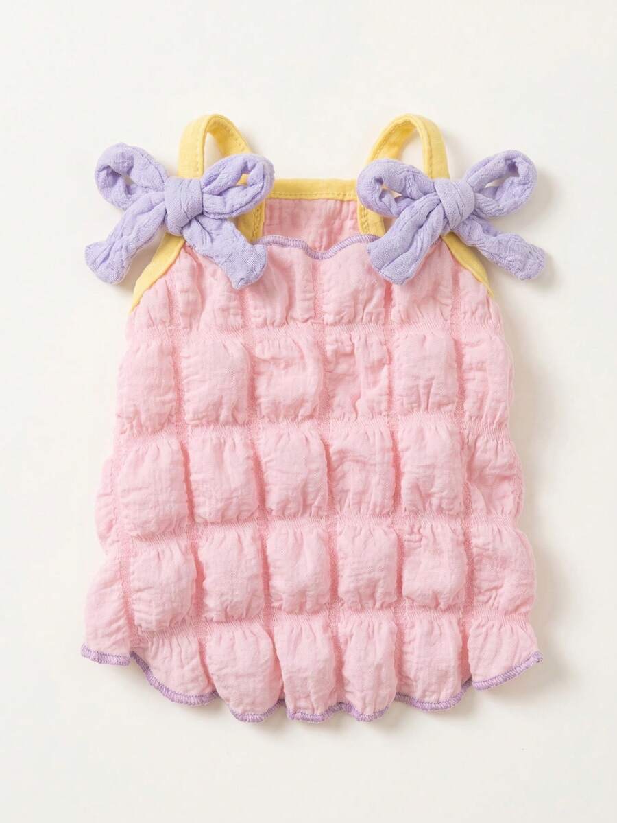 1件 - 宠物衣服，狗背心，粉色和黄色格子宠物服装，适合小型到中型犬，非常适合春夏穿着，可爱的狗狗服装。