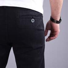 Stretch Gabardine Skinny Pants For Men John Silver - Black - View 5