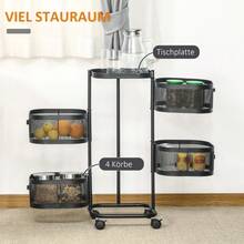 Storage Islands & Carts - Black - View 3