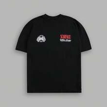 DARC& Co-Branded  Brand Printed Short-Sleeve High Street Loose Round-Neck Summer New T-Shirt - T250604黑色 - 查看 3