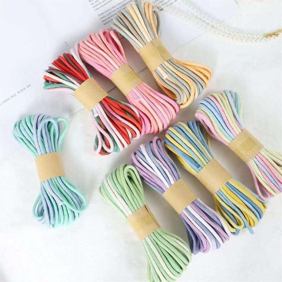12 Colors 4mm X 10m/ 393.7in Gradient Core Cord Ombre Dyed Macrame Rope For Wall Hanging Tapestry Plant Hanger DIY Crafts Gift Wrapping Home Decor - Model 06--4 mm 10 M - View 1