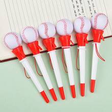2pcs Creative Stress Relief Retractable Punch Ball Pen, Squeeze & Rebound Neutral Pen, Ball Shaped Water Pen - Multicolor - View 7