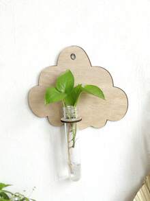 1 Stück Wolkenförmiger Wandhalter für Hydroponik-Pflanzen im minimalistischen Stil, natürliche Farbe, süßes nordisches ästhetisches Design mit einzelner Röhre, platzsparend, vertikale Garten-Präsentationsstation, dekorative Vase für Wohnzimmer, Schlafzimmer, Küche, Büro, Balkon, Innenraum, Grünpflanzendekoration für Zuhause - Wolken - Übersicht 8