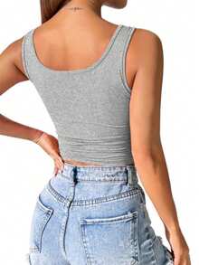 Camisola plisada personalizada para mujer - Añade tu propio texto deportivo - Gris Claro - Ver 4