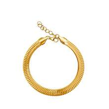 1 件 14K 镀金人字纹手链 简约男女通用刀锋链饰品 - 刀片鏈 - 查看 10