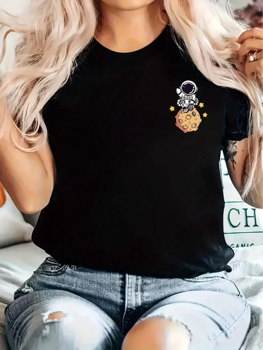 Women T-Shirts - Black - View 1