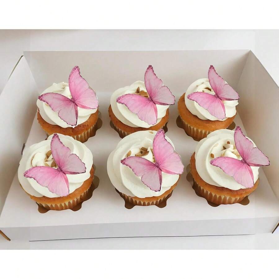 48Pcs Butterflies For Cake Decorating Wafer Paper Butterfly Cupcake Toppers Cake Toppers For Wedding Birthday Party Cupcakes Decorations - View 1