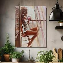 1 pieza Impresionista: Figura Perezosa en la Terraza, Ebria, Sosteniendo Vino Tinto - Adecuado para Principiantes Kit de Pintura Digital DIY - 16x20 Pulgadas - Sin Marco - Pintar por Números - Conjunto de Arte Artesanal - Pintar por Números - Pintura Digital Acrílica - para Decoración de Paredes del - Enmarcado - Ver 4