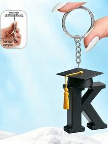 2D Acrylic Graduation Letter Design Keychain, Ideal Gift For Graduates, Teachers And Classmates - Graduation Cap - View 11