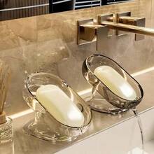 Elegant Soap Dish, 1 Count Modern Aesthetics Soap Bar Holder, Soap Bar Storage Box, Bathroom Accessories, Home Supplies - 灰色 - 查看 1