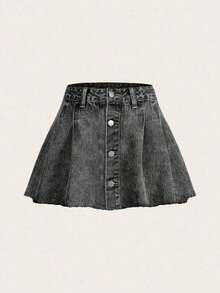 Women Denim Skirts - 淺灰色 - 查看 12
