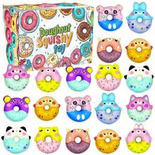 6/12/23pcs Squishy Donut Shaped Toys - Slow Toys - Colorful And Fun Easter Party Favors, Goodie Bag & Pinata Stuffers, Classroom Prizes, Halloween And Party Favors - Random Color - 6pcs - 查看 1