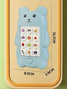 Cute Bear Music Toy Phone | No Battery Included, Suitable For Christmas, Halloween, Easter And Other Major Holiday Gifts, Made Of ABS Material, Multi-Color Assortment - Multicolor - View 6