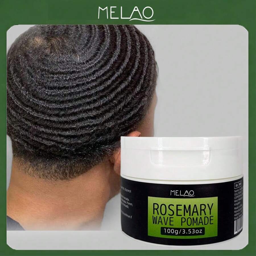 Sáp vuốt tóc Rosemary Wave Pomade, Sáp tạo kiểu giữ nếp mạnh MELAO dành cho nam, tạo sóng và kết cấu tự nhiên, độ bóng cao, 100g/3.53oz - Sáp - Xem 1