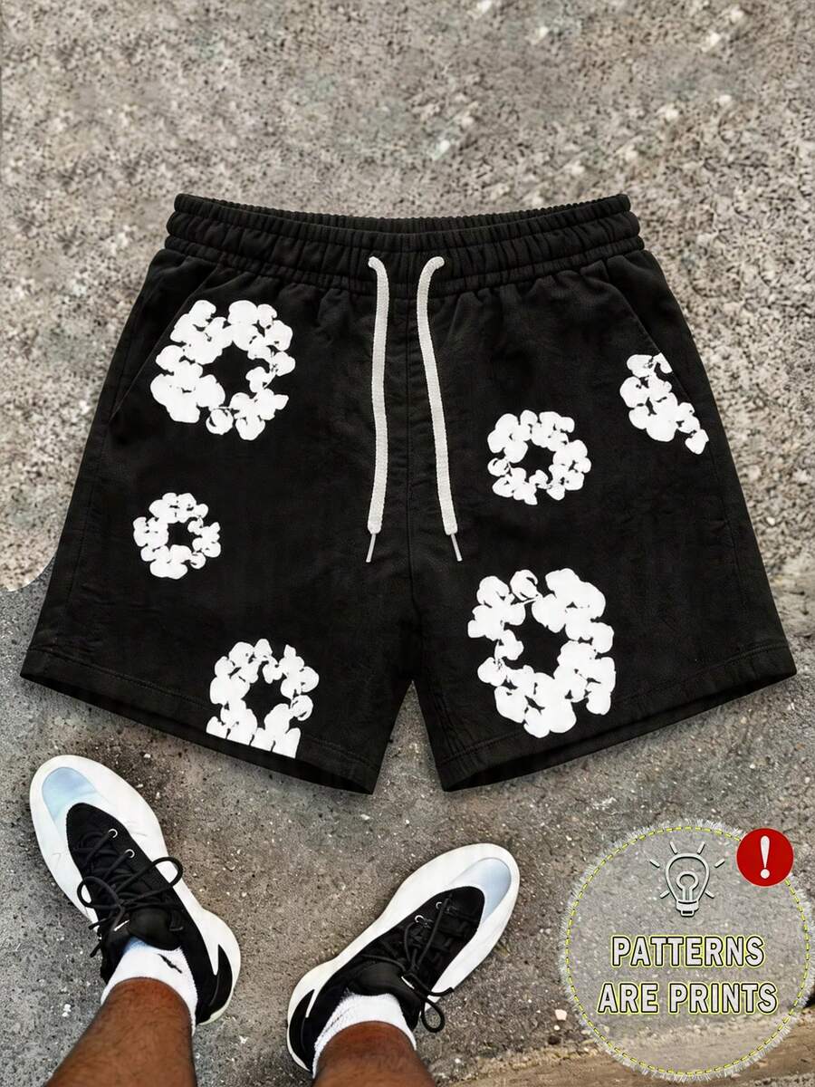 Men's Statement Print Shorts Fashion Designer Patterned Casual Daily Wear Shorts - 彩色 - 查看 1