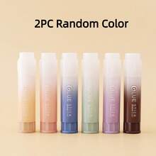 TOCHAIN 1pc/2pcs/6pcs Student Stationery DIY Handmade High Viscosity Glue Stick, Portable Solid Glue, Muted Color Series, Suitable For Scrapbooking, Office Use, Back To School Supplies - Random Color - View 10