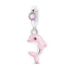1 Pc Cute Pink Series Beaded Necklace,Love, Flower, Bow Tie, Crown, Cake, Camera, Cat Paw, Teddy Bear, Tiger, Dolphin, Rabbit Bead Charm Pendant ,Suitable For Women Bracelet/Necklace DIY Jewelry Making And Daily Decoration, Girls Accessory - Pink - View 30