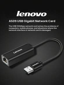 Lenovo A509 USB To RJ45 Expansion Dock, USB Wired Network Adapter, To 100Mbps Ethernet Hub, Laptop/Desktop/PC Converter, Driverless Win8/10. - View 1
