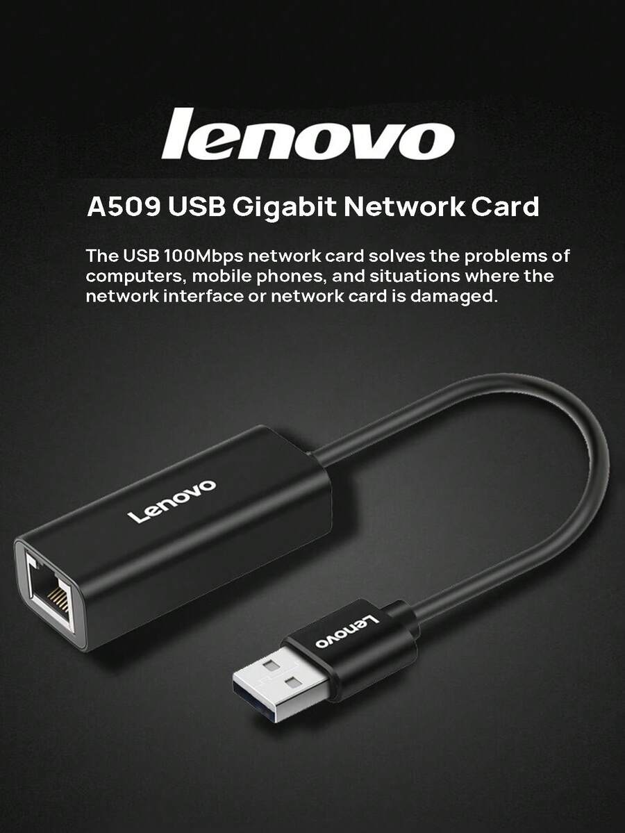 Lenovo A509 USB To RJ45 Expansion Dock, USB Wired Network Adapter, To 100Mbps Ethernet Hub, Laptop/Desktop/PC Converter, Driverless Win8/10. - View 1