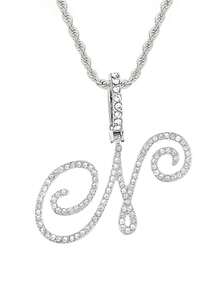 1pc Fashion Cursive Letter A-Z Necklace, Women Jewelry For Daily Wear - Romantic 26 Cursive Letter Necklace - View 41