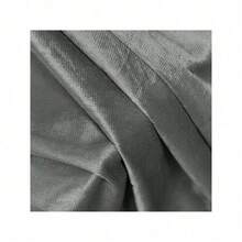 Plain Velvet Curtain With 8 Buttons (1 Piece), Soft And High Quality Fabric, Enhances The Style Of Your Home, Perfect To Complement Any Modern Decor Style. - 灰色的 - 查看 9