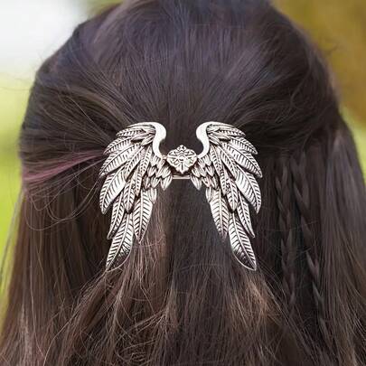 [Women's Hair Accessory] Vintage 1pc Viking Angel Wing Hair Clip | Women's Unique Headpiece