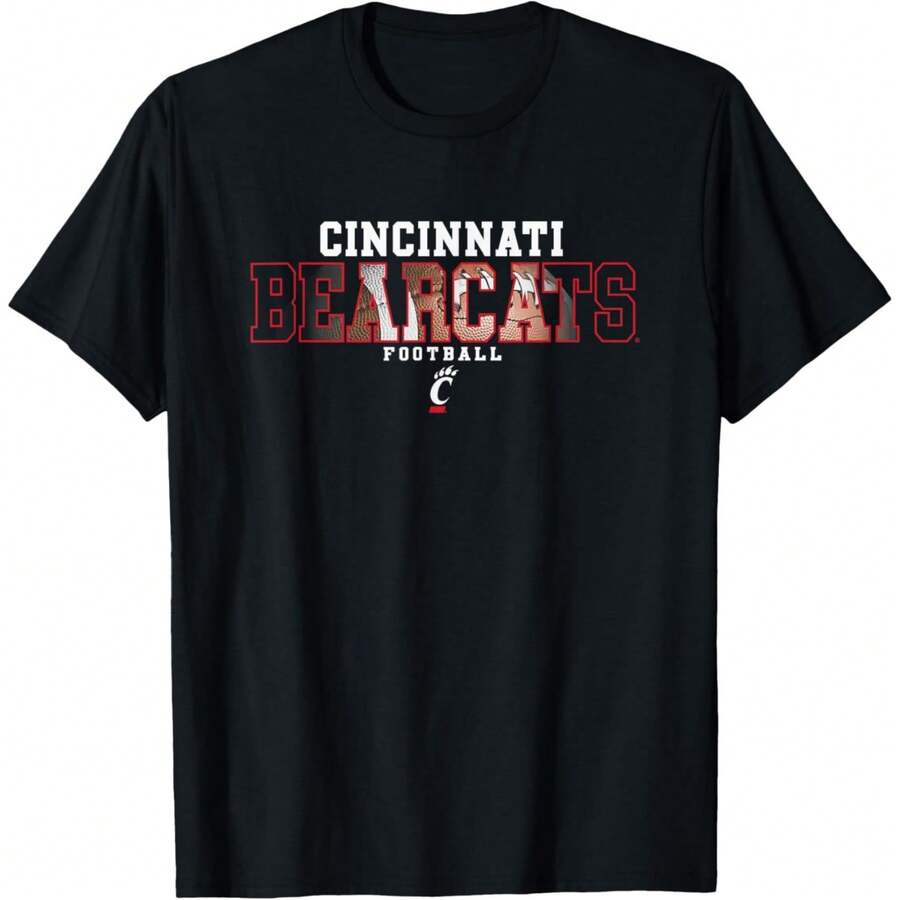 Cincinnati Bearcats Football Interception Black T-Shirt.Jpg - Svart - Visa 1