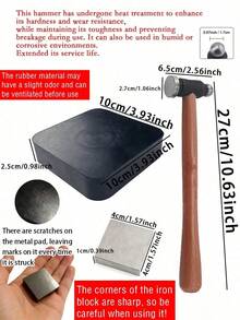 KLONKEE Steel Workbench Anvil Seat, Jewelry Tools With Rubber Blocks And Stamping Hammer, For Jewelry Repair And Metal Stamping - Multicolor - View 17