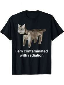I Am Contaminated With Radiation Funny Ironic-Shirt - Black - View 6