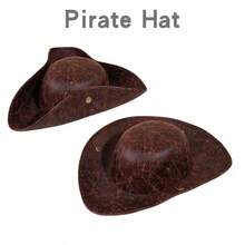 Unisex Brown Sailor Pirate Hat Triangular Cap Fashion Captain Hat Performance Costume Fun Hat Masquerade Cosplay Prop Pirate Hat Pirate Bandana Pirate Eye Patch Performance Prop Holiday Costume Prop - Pirate Hat - View 15