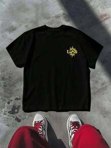 T-Shirt With Tool Band Graphic, Breathable, Double-Sided, Durable, Oversized, Minimalist, Versatile, For Everyday Use. - màu đen - Xem 2