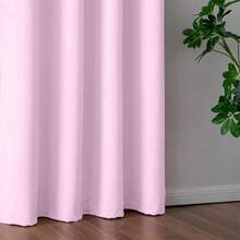 1 Piece Thermal Blackout Curtain 135x225 Cm, Total Light And UV Ray Blocking, Noise And Temperature Insulation, Ideal For Bedroom, Living Room Or TV Room - 粉紅色 - 查看 5
