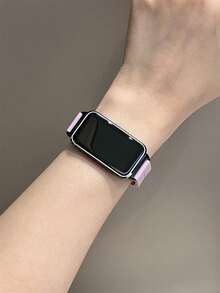 1 dây đeo silicon từ tính, tương thích với đồng hồ thông minh Band 7/8/9/10/NFC. - Hoa oải hương - Xem 2