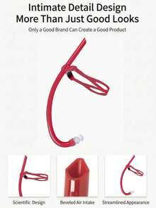 1pc 5-Color Swim Training Breathing Tube, Wet Design Anti-Choking, For Freestyle/Backstroke/Butterfly Stroke Breathing Training, Soft Silicone Mouthpiece Fits Face Closely, Suitable For Pool Training/Snorkeling/Swimming Lessons, Stable And Won't Fall Off, Improves Endurance And Swimming Skills, Portable And Durable Easy To Clean - Multicolor - View 3