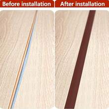 1 Roll 39.37 Inch (1M) Self-Adhesive PVC Transition Strip, Suitable For Wood Flooring, Easy To Install, Durable Threshold Suitable For Doorways, Corridors, Large Rooms - C - View 7