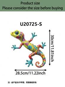 1 bức tượng tắc kè Alebrije Mexico 2D nhiều màu sắc bằng kim loại, đồ trang trí sân vườn phong cách Bohemian, tượng điêu khắc tắc kè nhiệt đới treo tường. Thích hợp cho phòng khách, sân thượng, sân trong, ban công, nhà nghỉ, cửa hàng hoa, cửa hàng làm vườn và những nơi khác. Có thể dùng để trang trí nhà cửa, trang trí sân vườn, trang trí tường nghệ thuật, quà tân gia, quà khai trương và quà tặng cho những người yêu thích tắc kè may mắn. - tắc kè - Xem 11