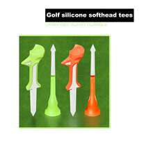 maxbase 83mm Dual Angle Golf Tees, Double Inclined Slope Golf Ball Tees, ABS And TPR Wear Resistant Non-Slip Design, Reusable Golf Training Accessories, 10 Pack - Orange - View 10