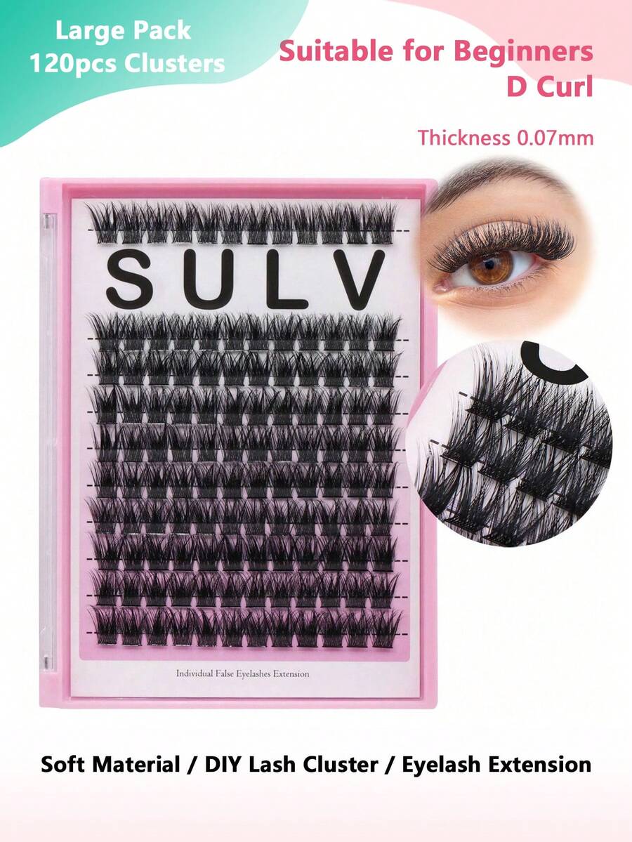 Sulv 120 cặp mi giả cong D, tự nối mi, độ dài 8-20mm, nhiều lựa chọn. Mi giả nguyên miếng, tự nối tại nhà. - Xem 1